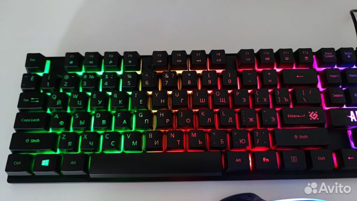 Клавиатура+мышка+коврик, игровой набор, новый