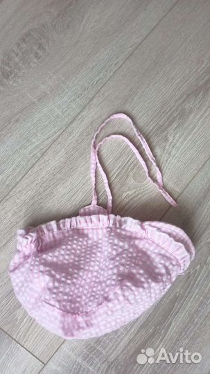 Панама хлопковая на завязках для девочки