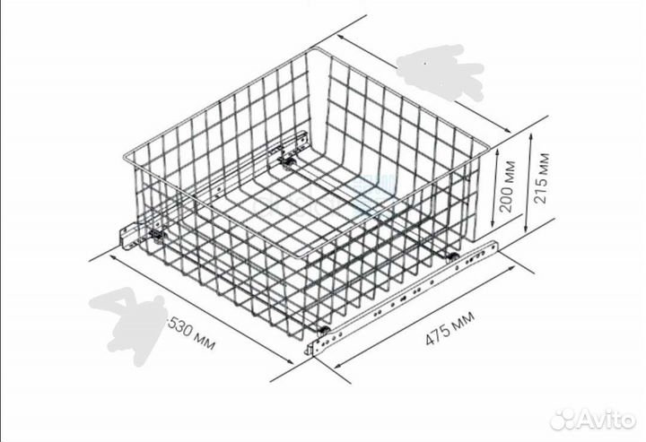 Корзина выдвижная для белья
