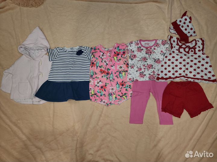 Вещи пакетом на девочку 74 размер