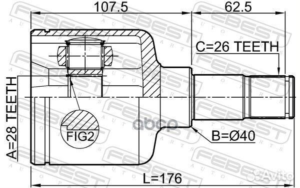 2111-CA220LH ШРУС внутренний левый к-кт Ford M