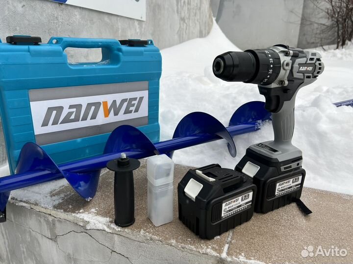 Шуруповерт для ледобура со шнеком комплект