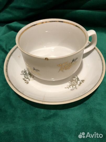 Чашка с блюдцем чайная пара СССР