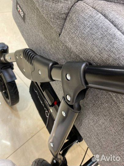 Коляска для близнецов saxo (riko basic) 04 графит