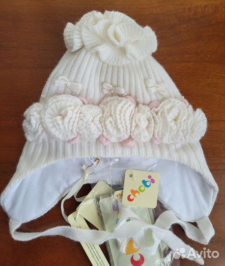 Шапка зимняя шерстяная чоби chobi 44-46(6-18мес)