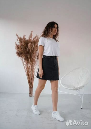 Джинсовая мини-юбка