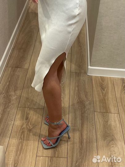 Платье трикотажное женское в рубчик