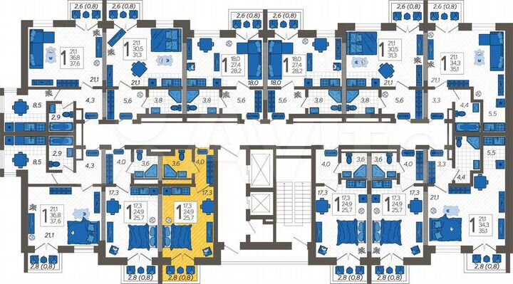 Квартира-студия, 25,7 м², 9/12 эт.