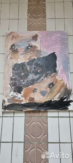 Картина 3 кота