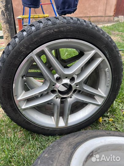Резина на дисках mercedes c180 amg