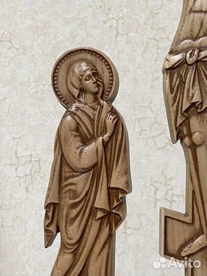 Крест Голгофа православный из дерева резной