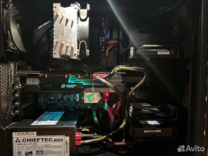 Игровой пк ryzen 5 3600 + 5700xt\ 3 SSD \ ram 16