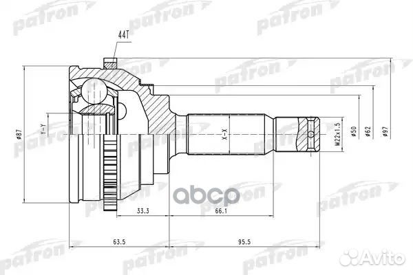 Шрус наружн к-кт hyundai: Matrix 01- PCV1471 PA