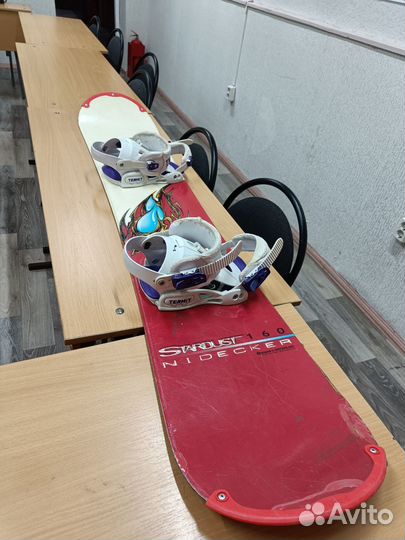 Сноуборд с креплениями