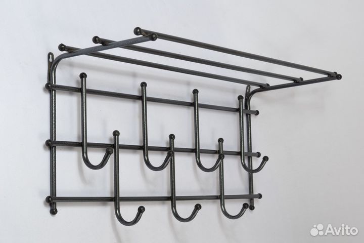 Вешалка Козерог 1.2 с полкой настенная металл