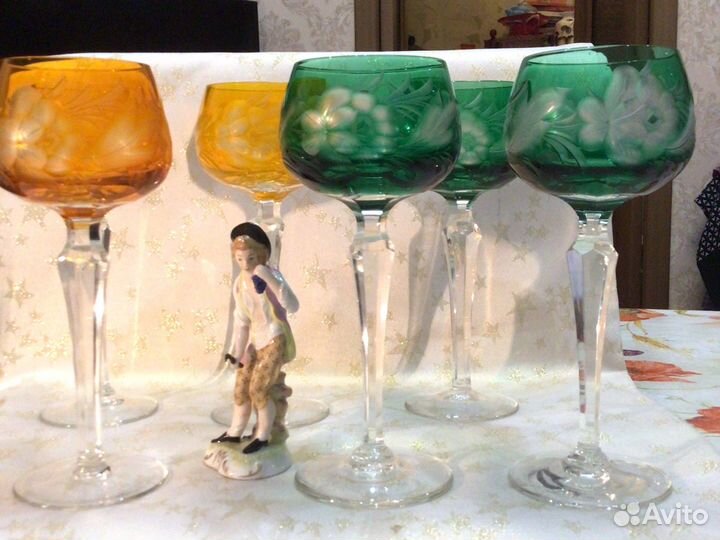 Бокалы цветной хрусталь, Германия