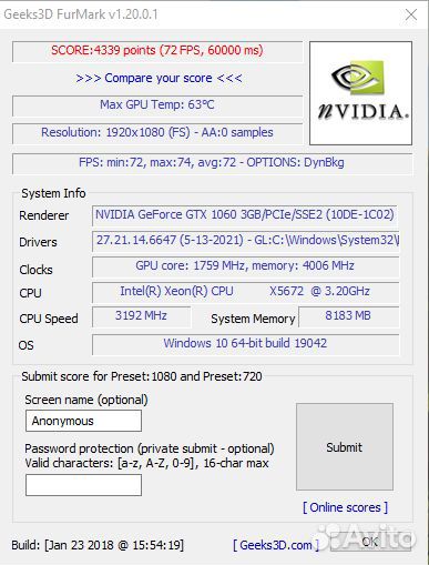 Видеокарта Gigabyte GTX 1060 windforse OC 3 GB