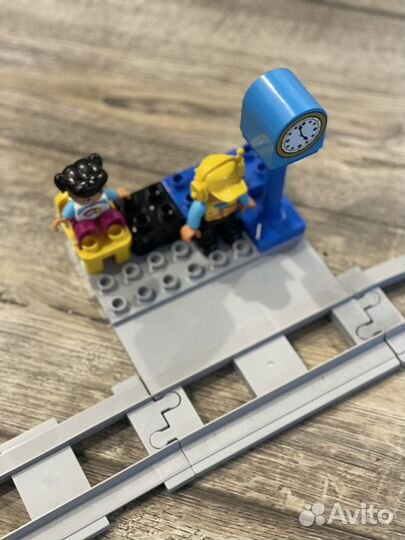 Поезд Лего дупло железная дорога+мост