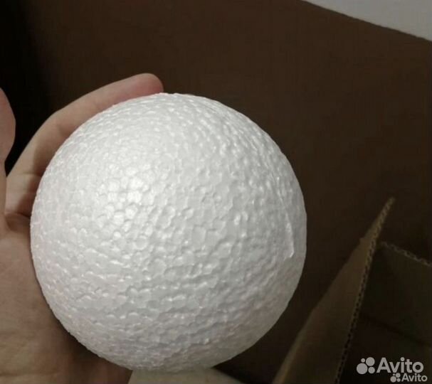 Шар пенопластовый диаметр 10 см, 8шт