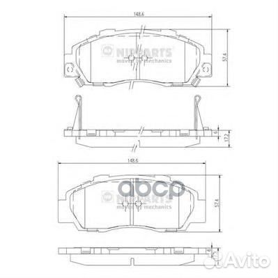 Колодки торм диск к-т j3604032 Nipparts