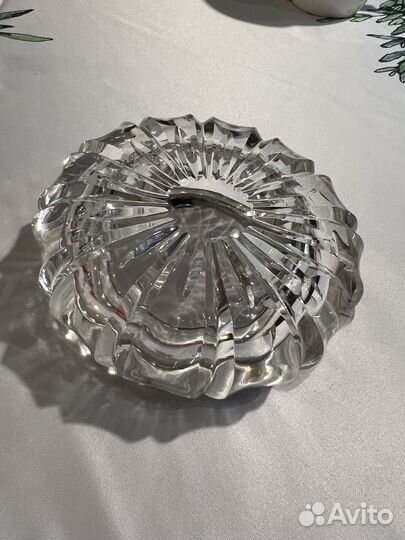 Пепельница антикварная хрусталь/серебро, Германия