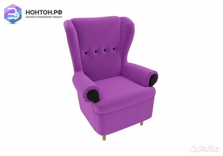 Кресло Торин микровельвет фиолетовый