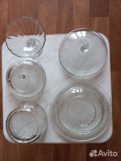 Посуда разная (вазы, кувшин - стекло)