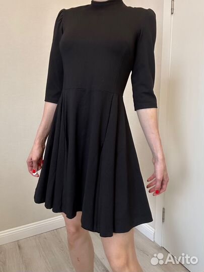 Платье черное с юбкой солнцем S