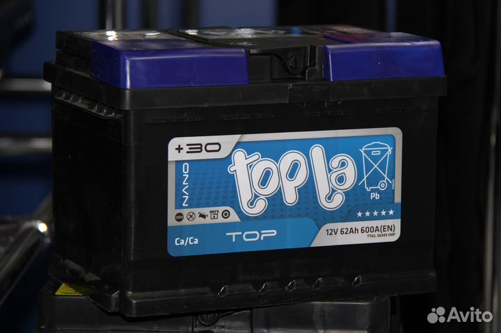 Аккумулятор TopLa 62Ah Низкий (о.п.)