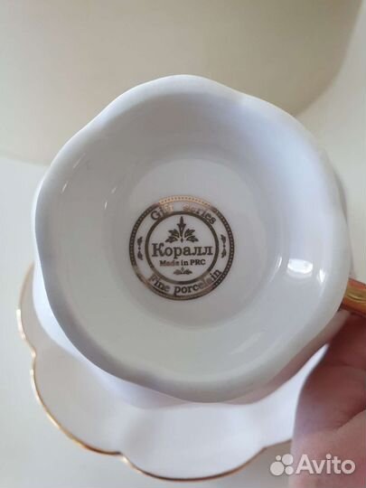 Сервиз чайный фарфоровый новый 6 перс