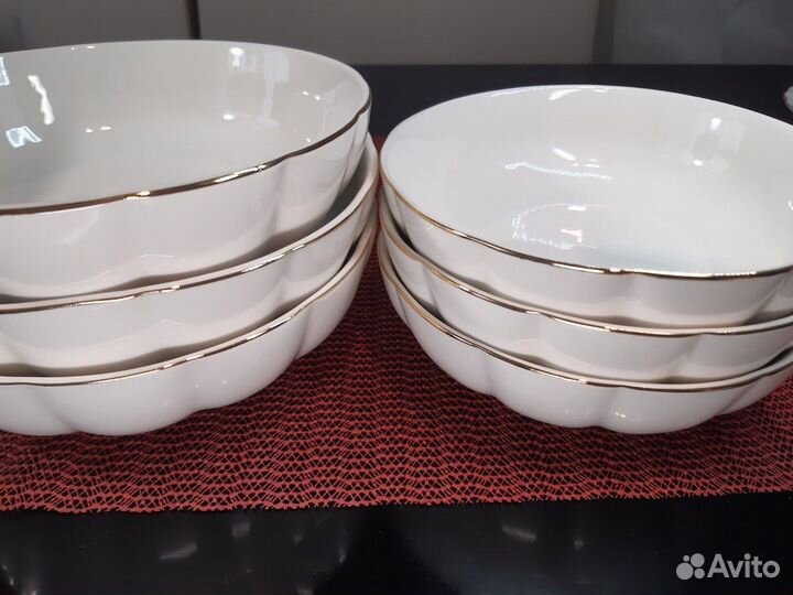 Чайные пары и салатники. Фарфор