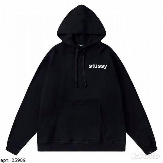 Худи Stussy red ice cream Черное