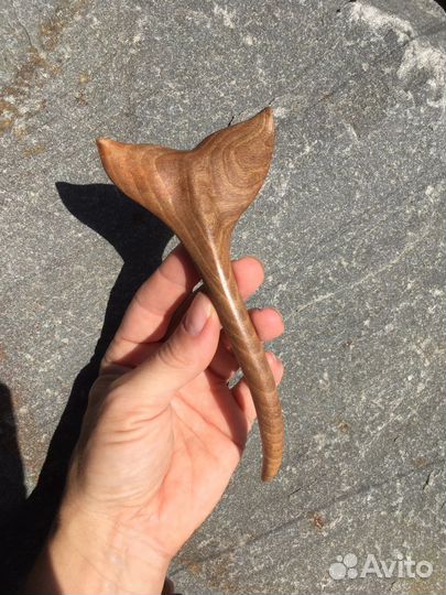 Шпилька для волос ручной работы из дерева