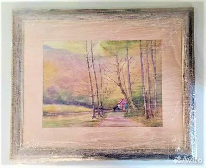 Картины акварелью. Пейзажи. 43х35
