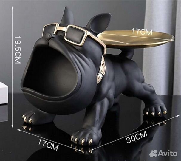 Конфетница ключница статуэтка французский бульдог