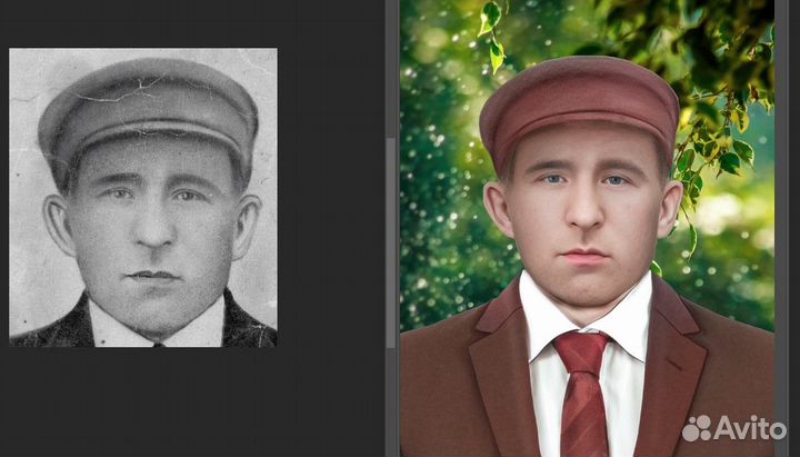 Ретушь (восстановление) фото на памятник