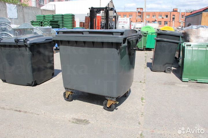 Мусорный евроконтейнер пластиковый 1100л S1562