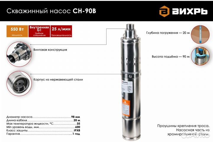 Насос скважинный Вихрь сн