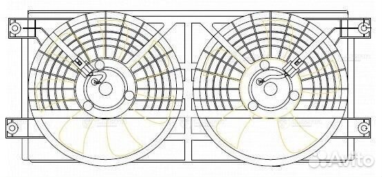 Вентилятор радиатора кондиционера Ssangyong Kyron