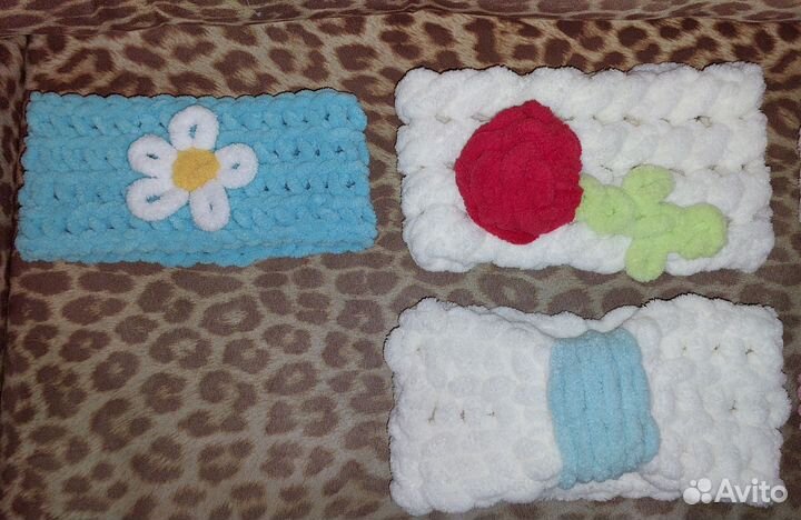 Повязка на голову для девочки вязанная