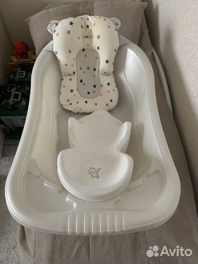 Ванночка, горка и шезлонг