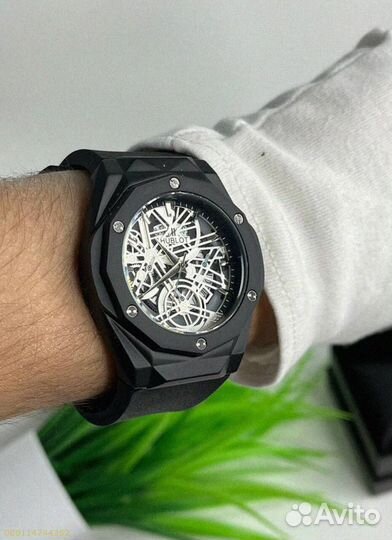 Наручные часы Hublot WHB3 чёрные (Арт.66559)
