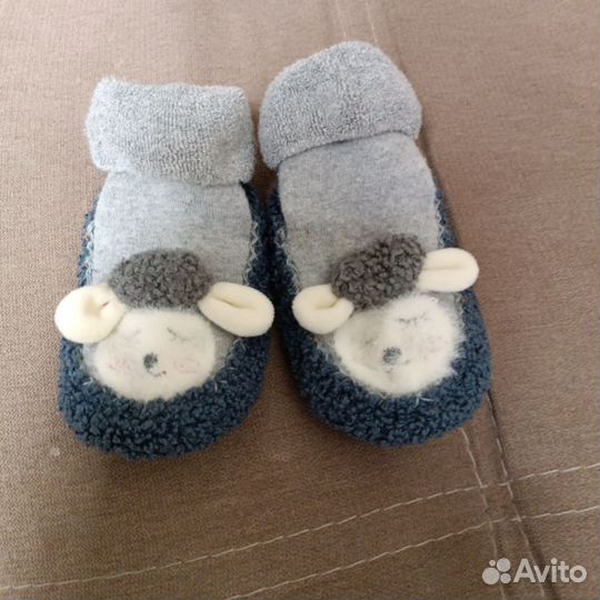 Теплые пинетки -носочки