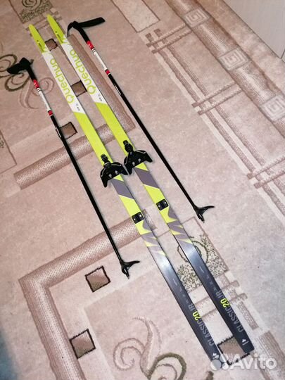 Лыжи с палками 160 см