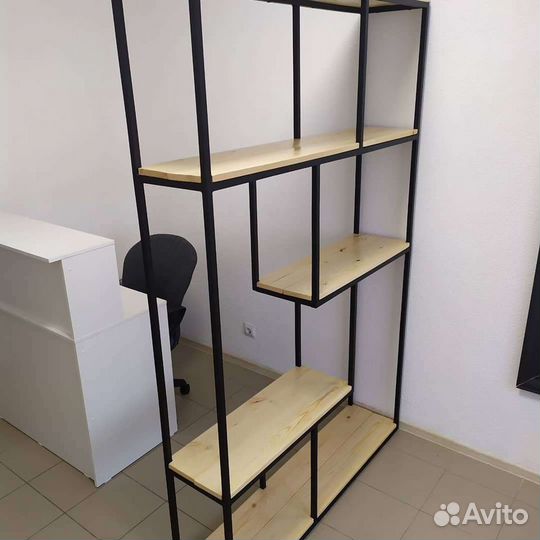 Стеллаж лофт, полки, перегородка, ширма, на заказ