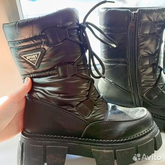 Ботинки женские зимние 38 размера бу