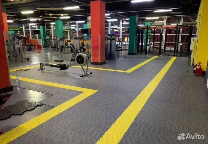 Пвх плитка в спорт зал / фитнес центр