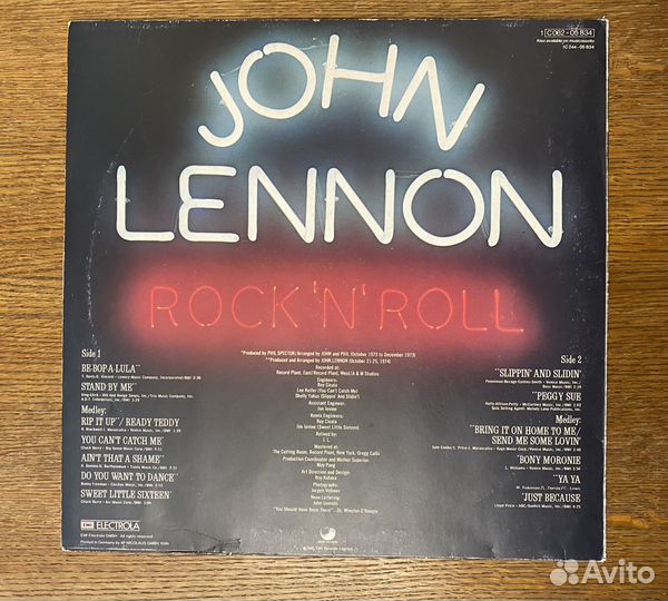 Пластинка John Lennon Rock'n'roll 1975г