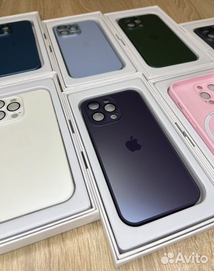 Чехол стеклянный айфон 11-12-13-14 Magsafe