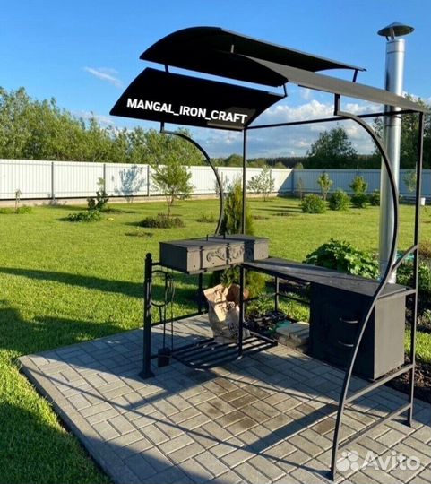 Мангал с крышей